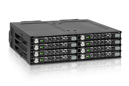 ICY DOCK MB998SK-B 8 Bay 2.5 SATA HDD & SSD Backplane Cage with Locking Trays