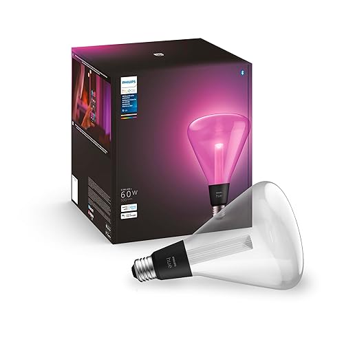 Philips Hue Lightguide TR125 Triangle Smart LED Bulb – Handblown Glass - Color Changing Light - Works with Amazon Alexa, Apple HomeKit and Google Assistant - Bluetooth and Hue Bridge Compatible