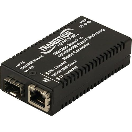 Transition Networks M/GE-xSW-SFP-01-xx-UxX Transceiver/Media Converter - 1 x Network (RJ-45) - Giga
