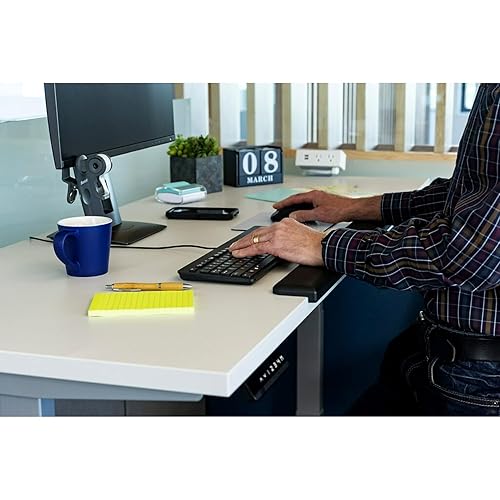 3M Gel Wrist Rest for Standing Desks, Wraps Around Edge of Desk for Comfort, Non-Slip Back Stays in Place (WR200B)