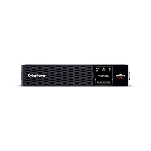 CyberPower PR2200RTXL2UHVAN Smart App Sinewave UPS Battery Backup and Surge Protector, 2200VA/2200W, 6 Outlets, 2U Rack/Tower, RMCARD205 Pre-Installed; EBM Option, UL Certified