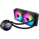 ASUS ROG Strix LC II 240 ARGB All-in-one AIO Liquid CPU Cooler 240mm Radiator, Intel LGA1700, 115x/2066 and AMD AM4/TR4 Support,2X 120mm 4-pin PWM Addressable RGB Radiator Fans 240mm Black ROG STRIX LC II 240 ARGB