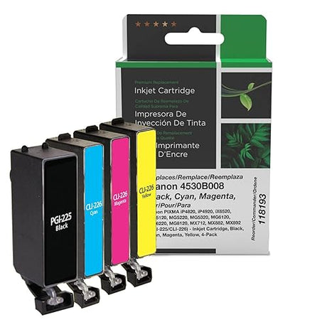 CIG Non-OEM New Black, Cyan, Magenta, Yellow Ink Cartridges for Canon PGI-225/CLI-226 Non-OEM New Black, Cyan, Magenta, Yellow Ink Cartridges for Canon PGI-225/CLI-226