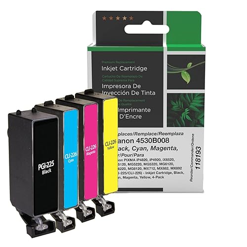 CIG Non-OEM New Black, Cyan, Magenta, Yellow Ink Cartridges for Canon PGI-225/CLI-226 Non-OEM New Black, Cyan, Magenta, Yellow Ink Cartridges for Canon PGI-225/CLI-226