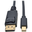 Tripp Lite P583-003-BK Mini DisplayPort to DisplayPort Cable, 4K X 2K @ 60Hz, 4096 X 2160 (M/M), Black, 3-' 3-ft Black