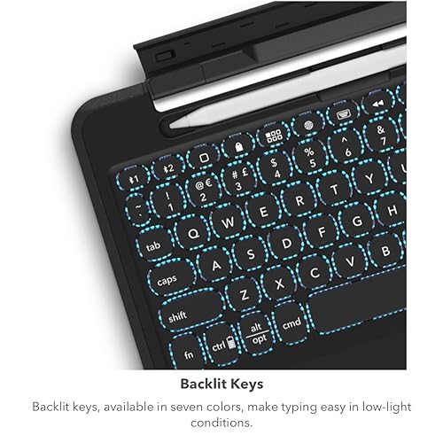 ZAGG Rugged Book iPad Case with Detachable Magnetic-Hinged Keyboard for iPad Air 3, iPad Pro 10.5 & 10.2 (9th Gen), Multi-Device Bluetooth, Apple Pencil Holder, Long-Lasting Battery, Wireless, Black iPad 10.2