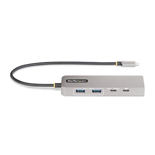 StarTech.com 3-Port USB-C Hub, 2.5 Gbps Ethernet, 100W PD Pass-Through Port, USB 3.2 10Gbps, 2X USB-A/1x USB-C, Portable Hub