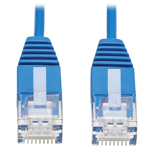 Tripp Lite CAT6 Ethernet Cable, Ultra Slim Cat6 Gigabit Cable, Molded UTP Network Patch Cable, Blue, 7 ft (N200-UR07-BL) 7ft.