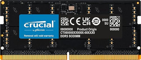 Crucial RAM 8GB DDR5 5600MT/s (or 5200MT/s or 4800MT/s) Laptop Memory CT8G56C46S5 8GB 5600MT/s