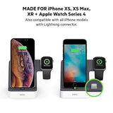 Belkin Powerhouse Charge Dock for Apple Watch + iPhone Charging Dock for iPhone Xs, XS Max, XR, X, 8/8 Plus and More, Apple Watch Series 4, 3, 2, 1 (White) White Charging Dock