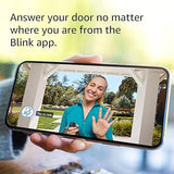 Blink Video Doorbell + Sync Module 2 — Two-way audio, HD video, two-year battery life, motion detection, chime app alerts, Works with Alexa (Black)