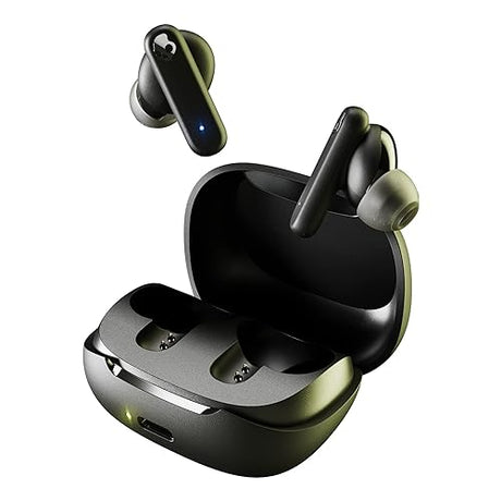 Skullcandy Smokin Bud In-Ear Wireless Earbuds, 20 Hr Battery, 50% Renewable Plastics, Microphone, Works with iPhone Android and Bluetooth Devices - Black True Black One Size Smokin' Buds