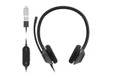Cisco Headset 322Q USB-C, Wired Dual On-Ear Headphones, Microsoft Teams Controller with USB-C, Carbon Black, 2-Year Limited Liability Warranty (HS-W-322Q-C-USBC)