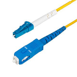 StarTech.com 1m (3.3ft) LC to SC (UPC) OS2 Single Mode Simplex Fiber Optic Cable, 9/125, 40G/100G, LSZH Fiber Jumper Cord