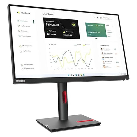 Lenovo ThinkVision T23i-30 23 Full HD WLED LCD Monitor - 16:9 - Raven Black