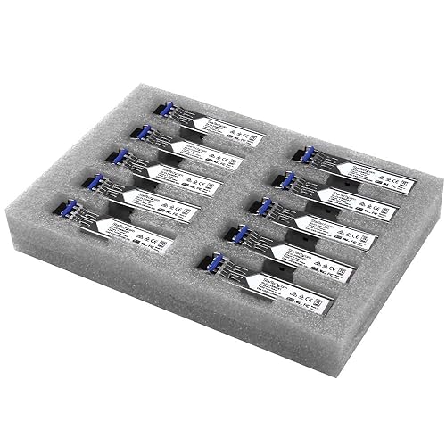 StarTech.com Cisco GLC-LH-SMD Compatible SFP Module (10 Pack) - 1000BASE-LX/LH - 1GbE Single Mode Fiber SMF Optic Transceiver - 1GbE - LC 40km 1310nm Cisco Firepower, ASR920, IE2000 (GLCLHSMD10ST) GLC-LH-SMD 10-Pack