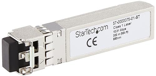 StarTech.com Brocade 57-0000075-01 Compatible SFP+ Module - 10GBASE-SR - 10GbE Multimode Fiber MMF Optic Transceiver - 10GE Gigabit Ethernet SFP+ - LC 300m - 850nm - DDM (57-0000075-01-ST)