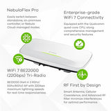 Zyxel WiFi 7 BE22000 Wireless MultiGig Pro Access Point | Tri-Band Operation | Smart Antenna | 10G Uplink | Mesh | PoE++ | Nebula Pro Pack [WBE660S] WiFi 7 | BE22000 | 1x 10G