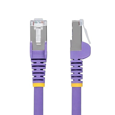 StarTech.com 6in Purple CAT6a Ethernet Cable, Snagless RJ45, 10GbE, 100W PoE++, S/FTP, 500MHz, 27AWG Pure Bare Copper, LSZH