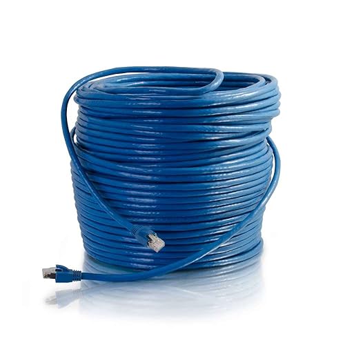 C2G 75ft Cat6 Snagless Solid Shielded Network Patch Cable - Blue 43168