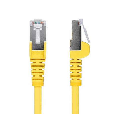 StarTech.com 6in Yellow CAT6a Ethernet Cable, Snagless RJ45, 10GbE, 100W PoE++, S/FTP, 500MHz, 27AWG Pure Bare Copper, LSZH
