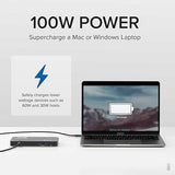 Plugable Thunderbolt 3 and USB C Docking Station with 96W Charging - Compatible with Mac and Windows Laptops, DisplayPort and HDMI, 2X USB-C, 3X USB 3.0, Gigabit Ethernet, Audio Jack - Horizontal