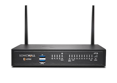 SonicWall TZ470W Wireless SecureUpgradePlus | 2YR Advanced Edition | TZ470W Gen7 Firewall with 2 Year Advanced Protection Service Suite | Multi-Gig Wi-Fi Unit for SMB/Branch Networks (02-SSC-6809)