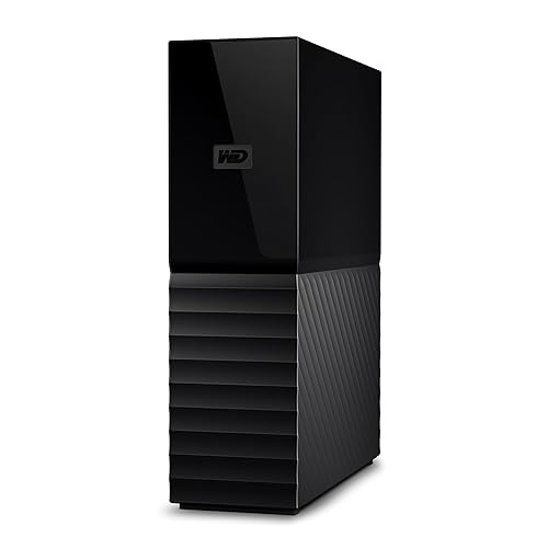 WD 24TB My Book Desktop External Hard Drive, USB 3.2 Gen1, exFAT, with Password Protection and Backup Software - WDBBGB0240HBK-NESN 24TB Single Drive