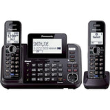 Panasonic 2-Line Cordless Phone System with 2 Handsets - Answering Machine, Link2Cell, 3-Way Conference, Call Block, Long Range DECT 6.0, Bluetooth - KX-TG9542B (Black) 2 Handsets Cordless+Link2Cell Phone