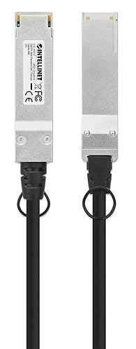 Intellinet QSFP+ 40G Passive DAC Twinax Cable QSFP+ to QSFP+ 3m MSA Compliant for Maximum Compatibility Direct Attach Copper AWG 30 Black