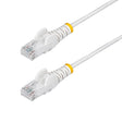 StarTech.com 50ft White Slim CAT6 Ethernet Cable, Snagless RJ45, LSZH, 28AWG Pure Bare Copper, Slim Network Patch Cable/Cord