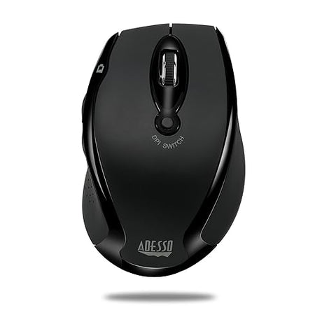 Adesso iMouse M20B - Wireless Ergonomic Optical Mouse, Black