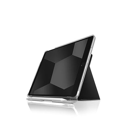 STM Studio Fitted Protective Case for Apple iPad (9th/8th/7th Gen) - Apple Pencil Storage, Lightweight, Magnetic Closure-to-Stand Cover - Black (stm-222-383JU-01)