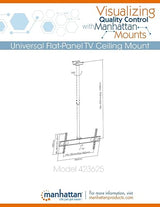 Manhattan Universal Flat Panel TV/TV Ceiling (Ceiling) Mount 32 inch to 60 inch TV 423625