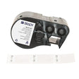 Brady Self-Laminating Vinyl Pre-Sized Labels for Label Printer BMP41/BMP51/BMP53/M511-180 Self Adhesive Printer Labels - Black on White, Transparent (25,40 mm (W) x 38,10 mm (H)) - M4-91-427