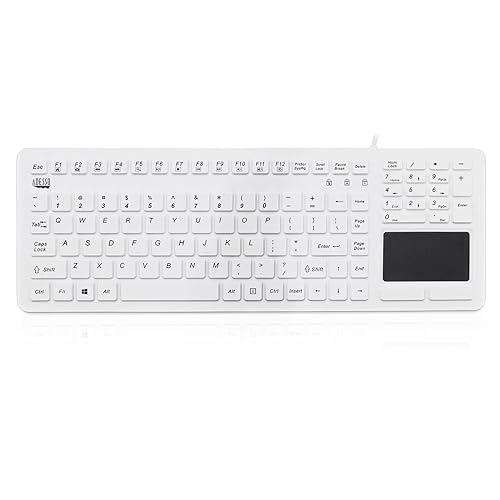 Adesso AKB-270UW - Antimicrobial Waterproof Touchpad Keyboard,White