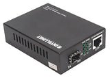 Gigabit PoE+ Media Converter 1 x 1000Base-T RJ45 Port to 1 x SFP Port, PoE+ Injector