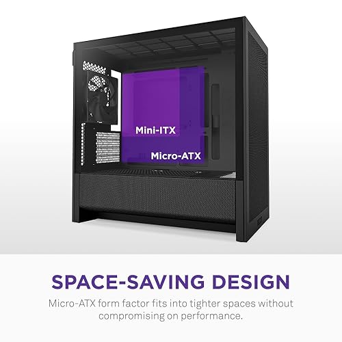 NZXT H3 Flow (2025) Micro-ATX Mid-Tower Case - All Black Color