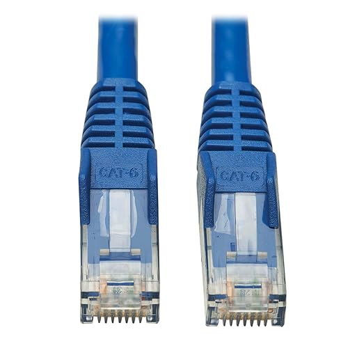 Tripp Lite Cat6 Ethernet Cable, RJ45 M/M Gigabit, Snagless, Molded, UTP, PoE, CMR-LP Patch Cable, 6 ft. Blue (N201P-006-BL)