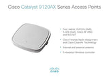 Cisco Catalyst 9120AXE-B Wireless Access Point, Wi-Fi 6, 4x4 Dual 5GHz Radio, MU-MIMO, CleanAir with Cisco RF ASIC, PoE, External Antenna, (C9120AXE-B)