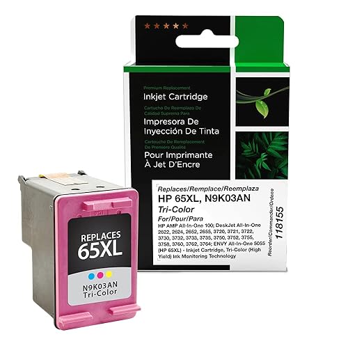 Clover Remanufactured Ink Cartridge Replacement for HP N9K03AN (HP 65XL) | Tri-Color | High Yield