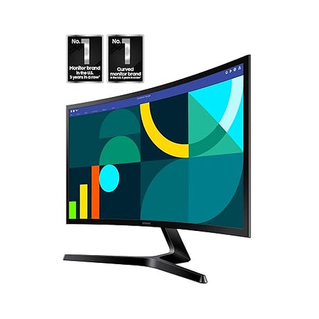 SAMSUNG 24 Essential S3 (S36GD) Series FHD 1800R Curved Computer Monitor, 100Hz, Game Mode, Advanced Eye Comfort, HDMI and D-sub Ports, LS24D366GANXZA 24-Inch
