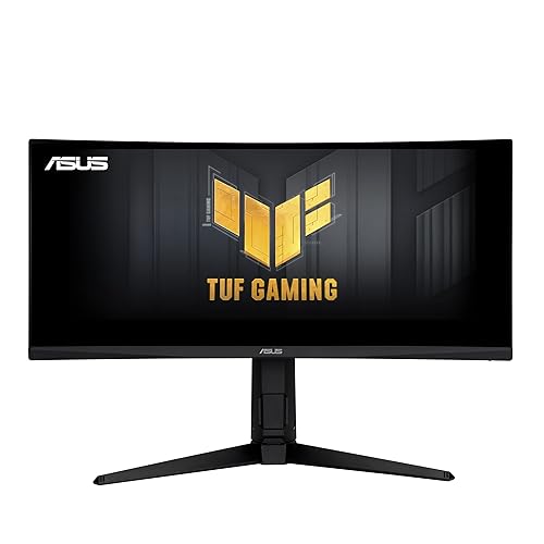 ASUS TUF Gaming 30” 21:9 1080P Ultrawide Curved HDR Monitor (VG30VQL1A) - WFHD (2560 x 1080), 200Hz (Supports 144Hz), 1ms, Extreme Low Motion Blur, FreeSync Premium, Eye Care, DisplayPort, HDMI,Black 30" Curved WFHD 1ms 200Hz HDR Height Adjust HDR Monitor