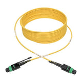 Tripp Lite N390-07M-12-AP MTP/MPO (APC) Singlemode SMF Fiber Patch Cable 12 Fiber QSFP Plus 40/100Gbe, QSFP Plus 40GBASE-PLR4, Plenum, Push/Pull Tab 7M 23', Yellow