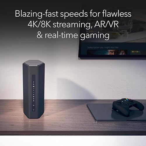 NETGEAR Nighthawk Tri-Band WiFi 7 Router (RS500) – Security Features, BE12000 Wireless Speed (up to 12Gbps) - Covers up to 3,000 sq. ft., 120 Devices – 2.5 Gig Internet Port
