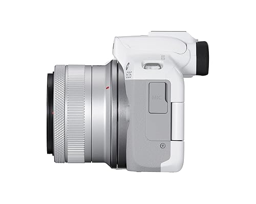 Canon EOS R50 Mirrorless Camera RF-S18-45mm F4.5-6.3 is STM Lens Kit, 24.2 Megapixel CMOS (APS-C) Sensor, 4K Video, Hybrid Camera, Photo and Video, Vlogging, Content Creator, RF Mount, White