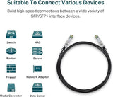 TP-Link 3 Meter, 10 Feet 10G SFP+ Direct Attach Cable(DAC) (TL-SM5220-3M) - Passive Twinax Cable, 10GBASE-CU SFP+ to SFP+ Connector, Plug and Play, LC Duplex Interface