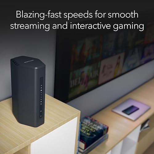NETGEAR Nighthawk Dual-Band WiFi 7 Router (RS200) – Security Features, BE6500 Wireless Speed (up to 6.5Gbps) - Covers up to 2,500 sq. ft., 80 Devices – 2.5 Gig Internet Port
