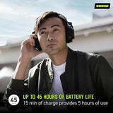 Shure AONIC 50 Gen 2 Wireless Noise Cancelling Headphones, Premium Studio-Quality Sound, Bluetooth 5, Customizable EQ, Comfort Fit Over Ear, 45 Hours Battery Life, Fingertip Controls - Black Black Gen 2