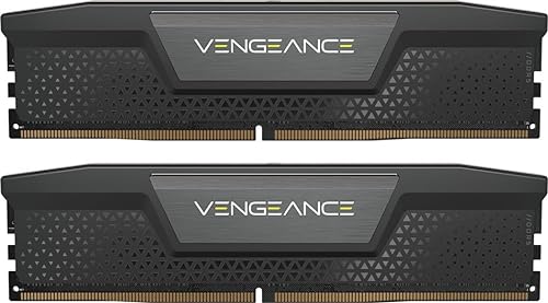 CORSAIR VENGEANCE DDR5 RAM 96GB (2x48GB) 6400MHz CL32 Intel XMP iCUE Compatible Computer Memory - Black (CMK96GX5M2B6400C32) 96GB (2x48GB) Black